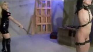 Lesbian whip and masturbate