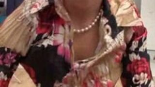 Mature sucks spreads gapes spit roasted fisted anal fucks and cum on glasses