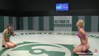 Two sexy rookies battle it out to see who fucks who.Chloe is beaten and then fucked hard!