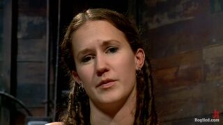 Cute redhead tests her masochistic tendencies with JP The Pope