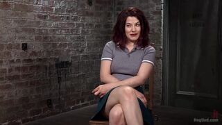 Sexy Pain Slut in Extreme Bondage, Tormented, Punished, and Made to Cum Against Her Will