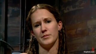 Cute red head tests her masochistic tendencies with JP The Pope