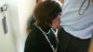 French Sub wife sucking cock