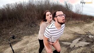 My bitch screamed loudly so she ate her cum) (pegging, femdom)