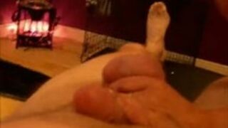 My cock Wanked by Mistress Alaska with Rough ball play