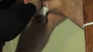 Tied Cock and Balls Teased