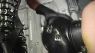 Whipping strapon and CBT