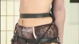 Bondage with taken orgasm and gag