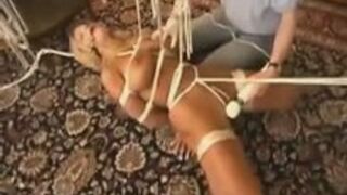 Beautiful Suspension Bondage with taken orgasm