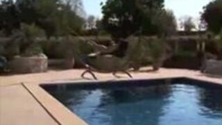 Outdoor Bondage in Swimming pool