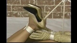 Up in the air while hogtied