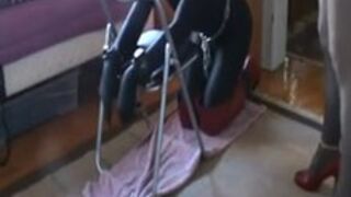 Homemade Strap-on for Sissy