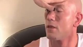 Shemale Dominates a male slave