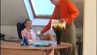 Strap-on at the office