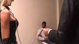 French Mature Slave Interracial BDSM Gangbang