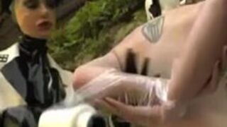 White Pony on stables