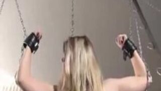 Chained German blonde Slave