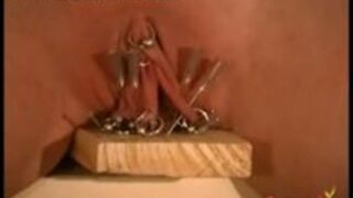 twat nails wood needles humiliation bdsm extreme