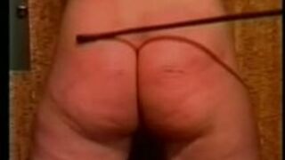 Amateur skank getting spanked hard on her behind