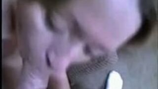 Handcuffed ex-wife sucking schlong