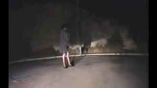 Sub lady Blindfolded Dogging