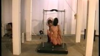 Slave gets her boobies and pussy tormentd