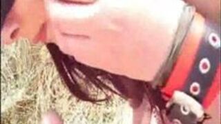 German female Slave in public