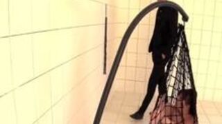 Hanged up to be used