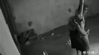 Bound and gagged handjob