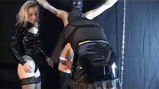 Two German Mistresses humiliating and dominating their slave - German BDSM
