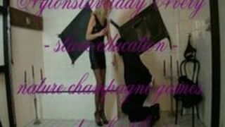 Femdom Nylon lady and Slave Training