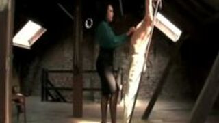 Playing with her slave