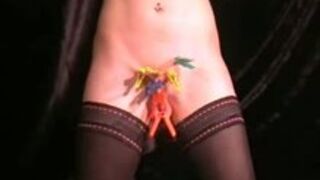 Brunette brittish slave pegged and whipped