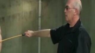 Suspended and Caned Slave broad