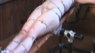 Pain BDSM torment with Barbed Wire Bondage