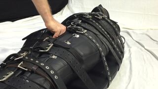 Restrained with 20 belts in heavy leather