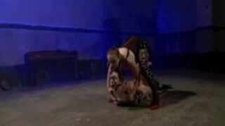 Lezdom with lots of rope and domination