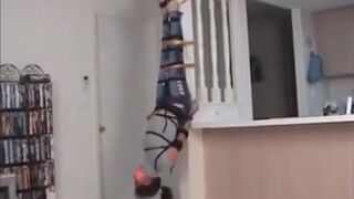 Upside down on the wall