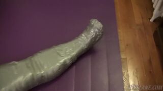 Duct taped from head to toe