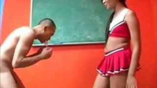 Ballbusting and cumshot