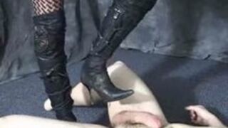 Pathetic man's balls are ...