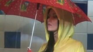 Rubber Lezdom in Shower