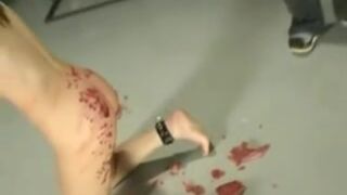 Japanese Slave chick Whipped in Dungeon