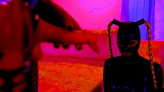 Latex Lucy Strap-on fucked