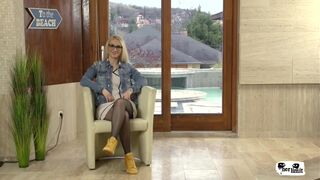 Romanian Blonde's ass and Throat Limits Tested