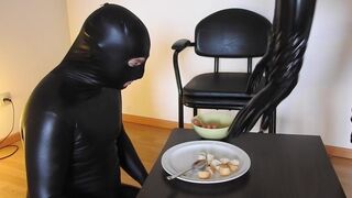 Disgusting Lunch for Male Slave