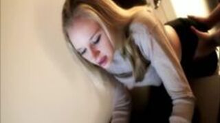 Spanking for pretty yellow-haired