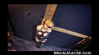 Bullwhipped blondie Slave