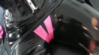 Gasmask rubber slave sex