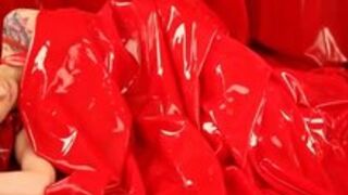 Susan Wayland Red Latex Bed